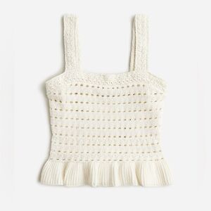 J Crew Crochet Ruffle Tank NWT